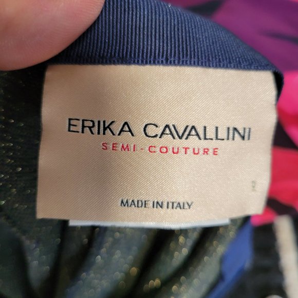 Erika Cavallini Semi Couture Italian Chevron Pattern Flared Pants - Picture 6 of 14